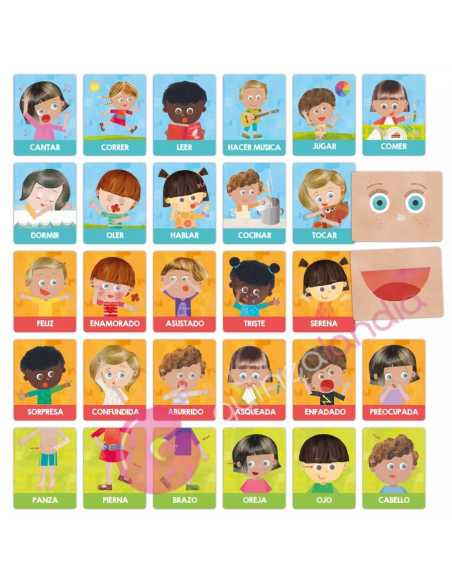 Flashcards Montessori Emociones y Acciones - Headu