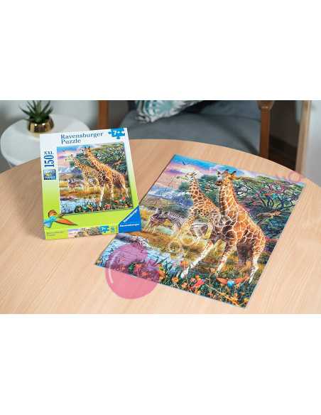 Puzzle Jirafas en África 150 piezas