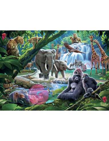 Puzzle Animales de la selva 100 piezas