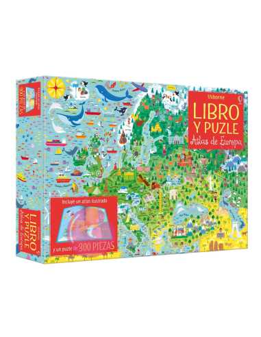 Libro puzzle Atlas de Europa 300 piezas