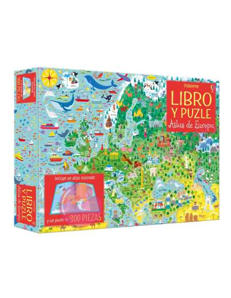 Libro puzzle Atlas de Europa 300 piezas