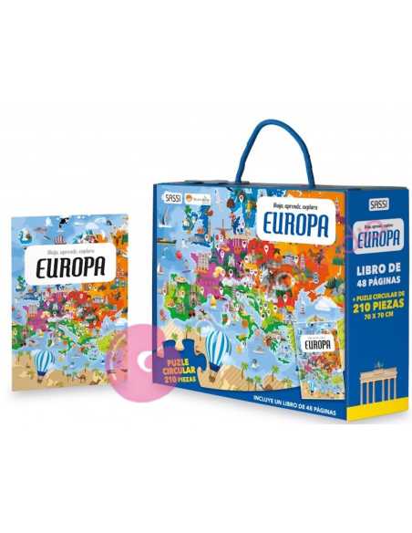 Libro puzzle Europa: viaja, aprende y explora 210 piezas