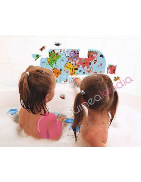 Mapa Del Mundo De Baño Puzzle 28 piezas
