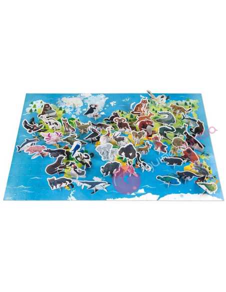 Animales En Peligro De Extinción Puzzle Educativo 200 piezas