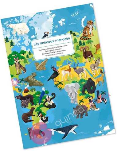 Animales En Peligro De Extinción Puzzle Educativo 200 piezas
